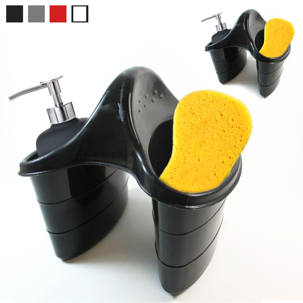 2 x Double Sink Caddy Saddle Style Kitchen Organizer Storage Sponge Holder Rack