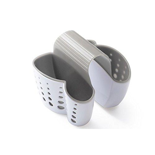 1 Pc Saddle Sink Caddy/Sink Sider Faucet Caddy Sink Caddy Sponge Holder Soap Brush Holder For Kitchen Organization Plastic Storage Baskets (Saddle Sink Caddy)