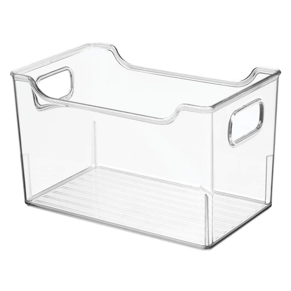 Online shopping plastic kitchen pantry cabinet refrigerator or freezer food storage bin with handles organizer for fruit yogurt snacks pasta bpa free 10 long 8 pack clear