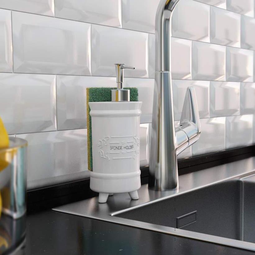 Comfify French Design Kitchen Soap Dispenser & Sponge Holder