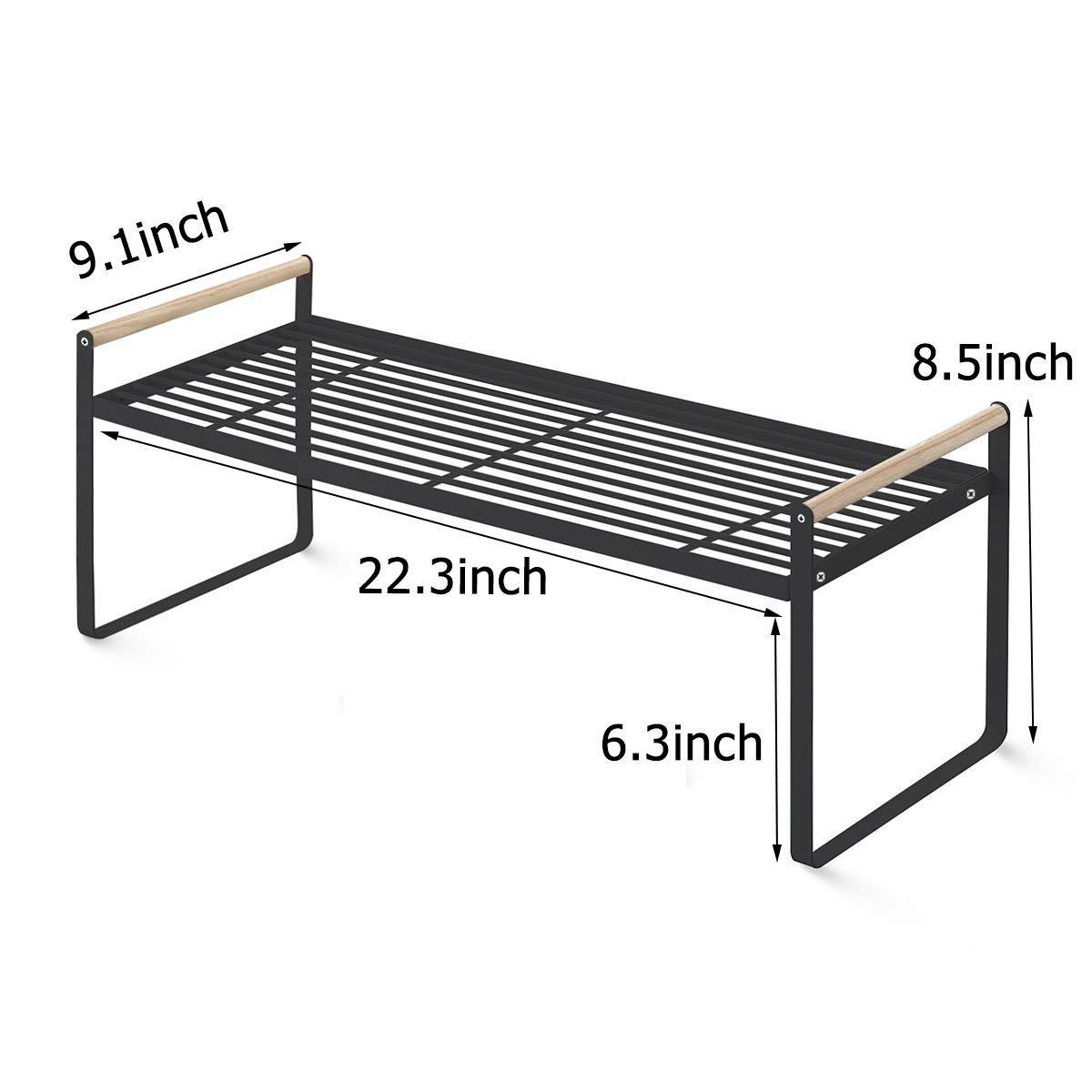 Cheap kitchen cabinet and counter shelf organizer storage black