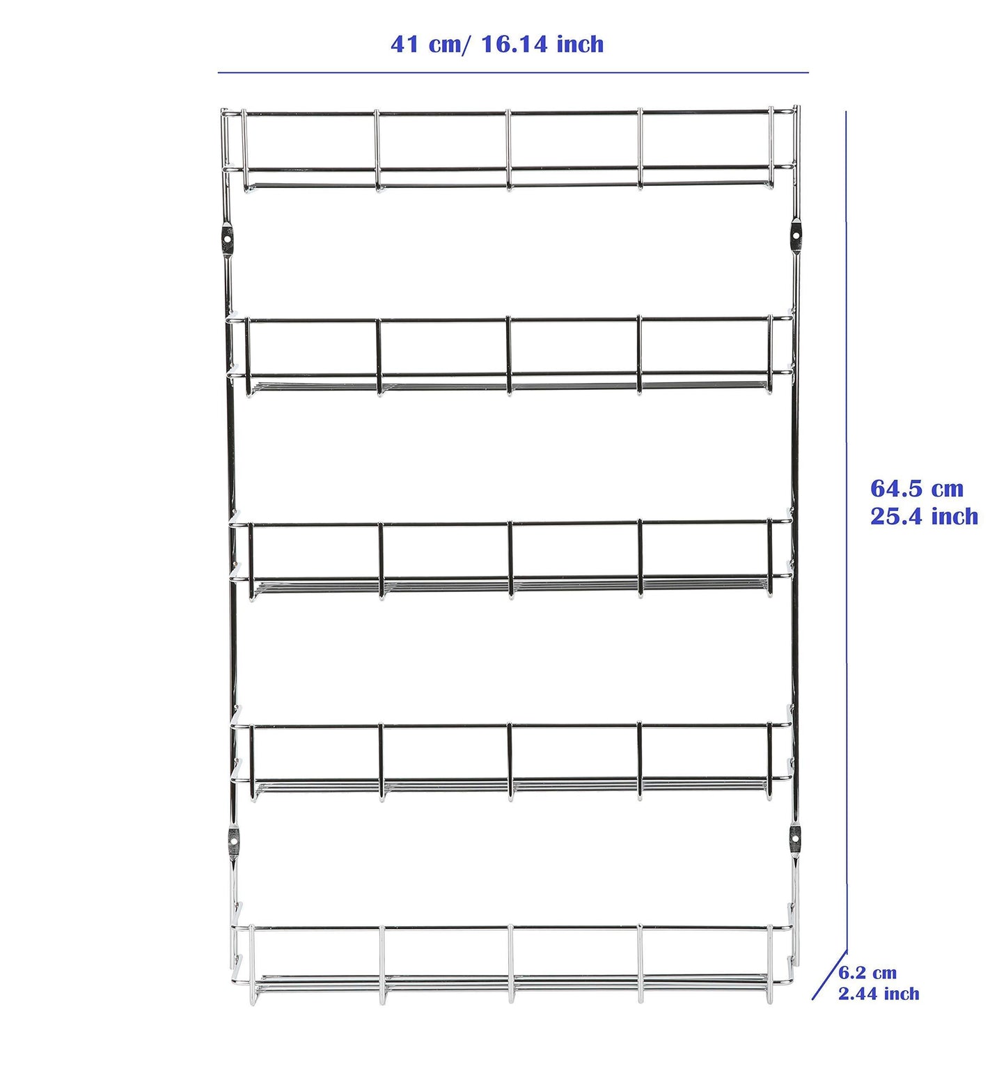 Buy now exerz herb and spice rack 5 tiers kitchen cabinet shelf organizer for jars perfect space saving and storage wall mountable or cupboard door fitting fixings included 5 tiers exsr004 5
