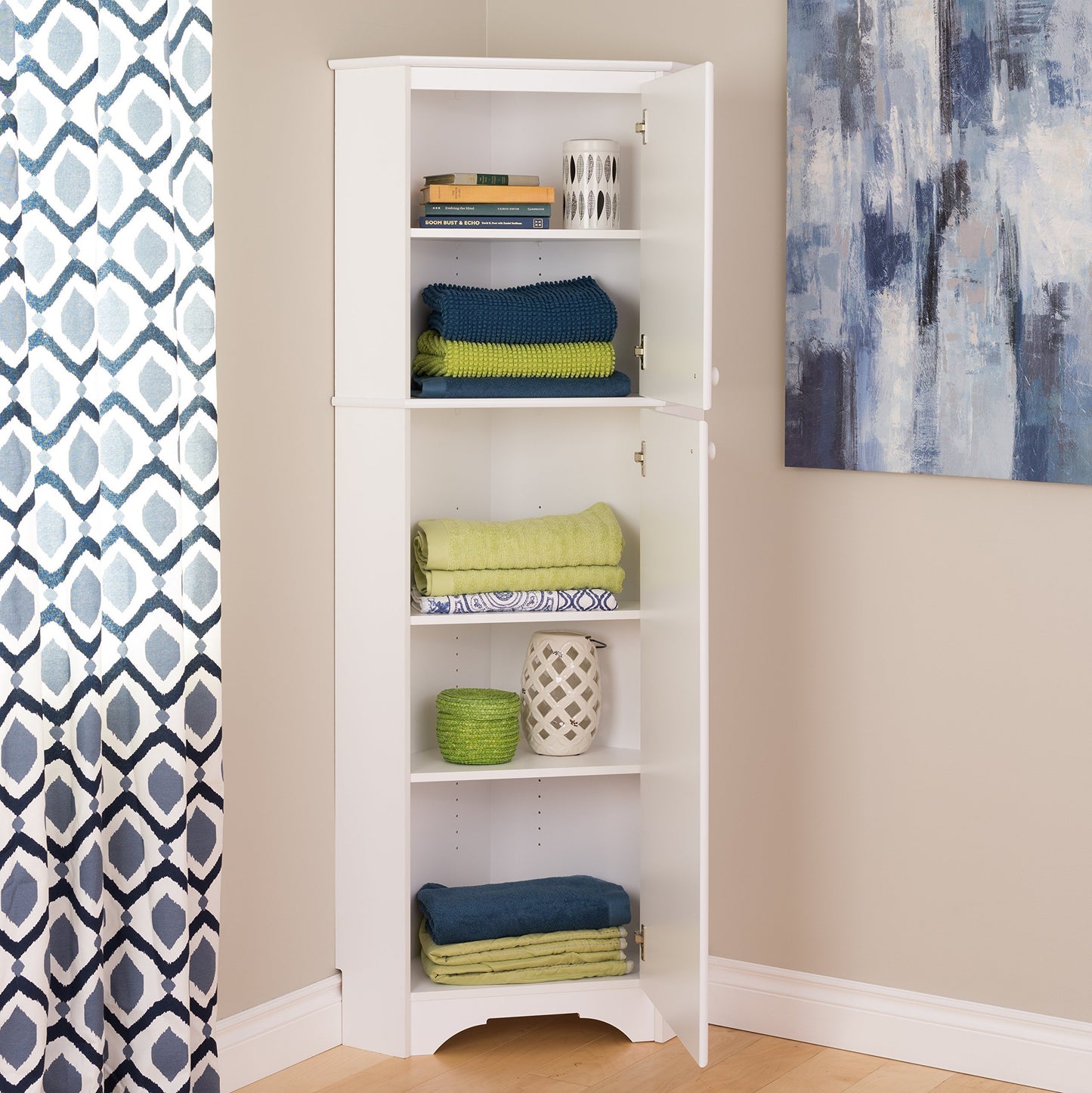 Best seller prepac wscc 0605 1 elite home corner storage cabinet tall 2 door white