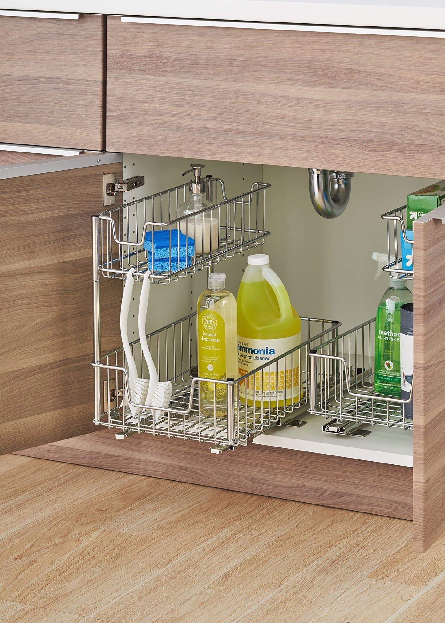 Best seller trinity sink cabinet sliding undersink organizer 1 pack chrome