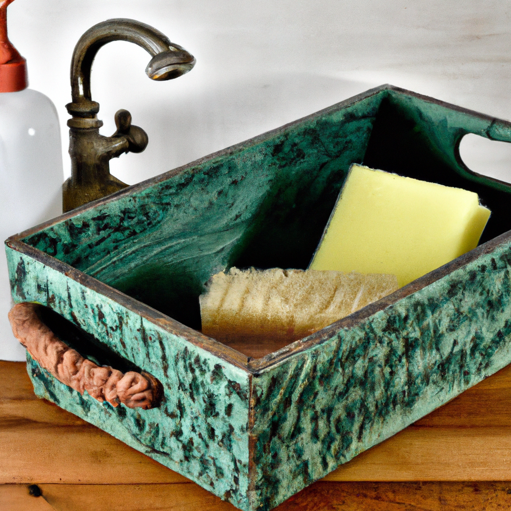 Organize Your Sink Area with Our Rustic Farmhouse Caddy - Perfect for Any Style Kitchen! Shop Now and Simplify Your Cleaning Routine!