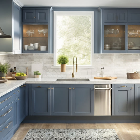 A bright, modern kitchen with lowered countertops, a wall-mounted pot filler, and a sink with a hands-free faucet, featuring a mix of pull-out shelves, drawers, and adjustable cabinetry.