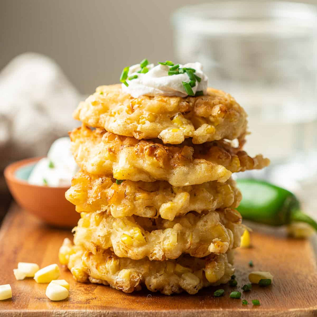 Vegan Corn Fritters (Baked or Fried!)