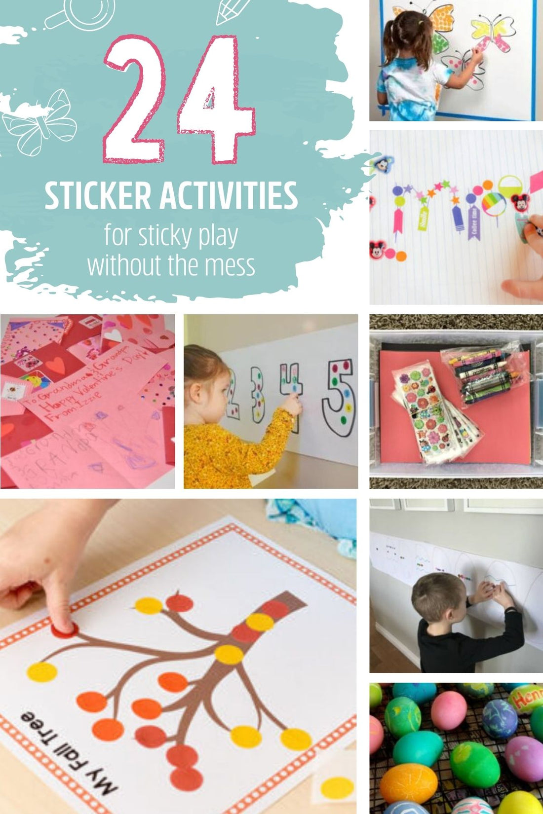 24 Simple Sticker Activities for Sticky Play Without the Mess