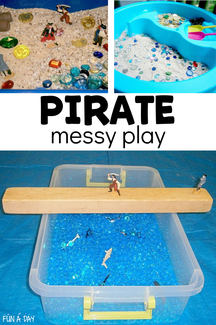 Pirate Messy Play Sensory Bins