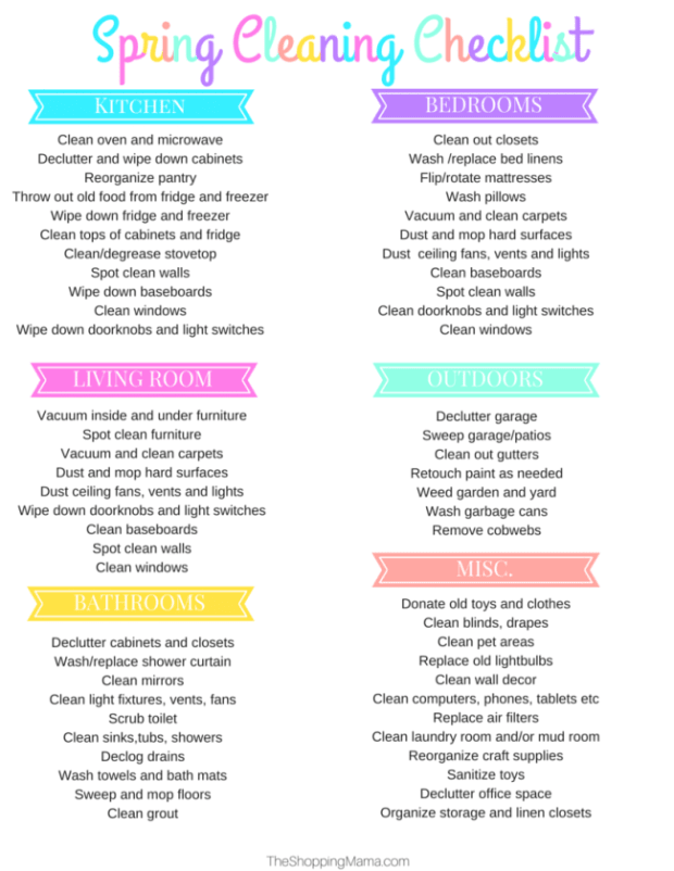 Spring Cleaning Tips and a Printable Checklist