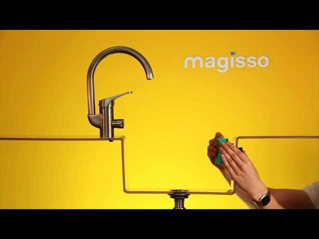 Finally a place for you kitchen sponge! Store it easily with our patented magnet fitting to your sink without any tools