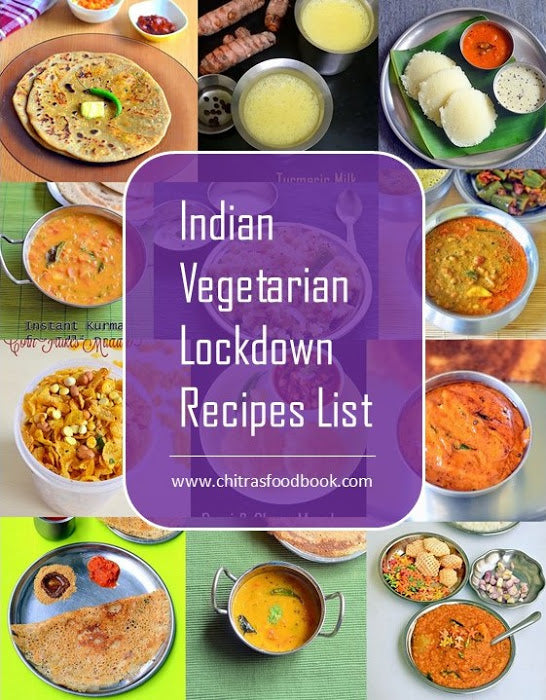 Indian Lockdown Recipes List  / Quarantine Cooking Recipes