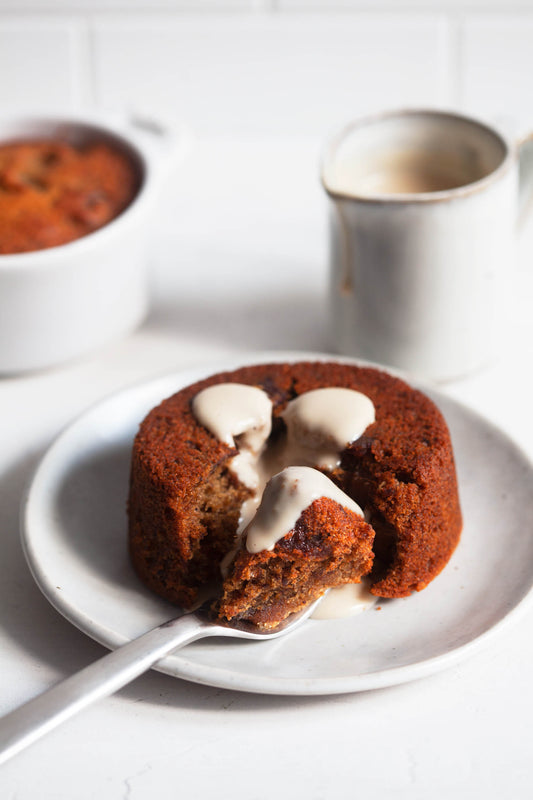 This vegan sticky toffee pudding is nothing short of magical! A plant-based spin on the classic dessert, made with gooey date