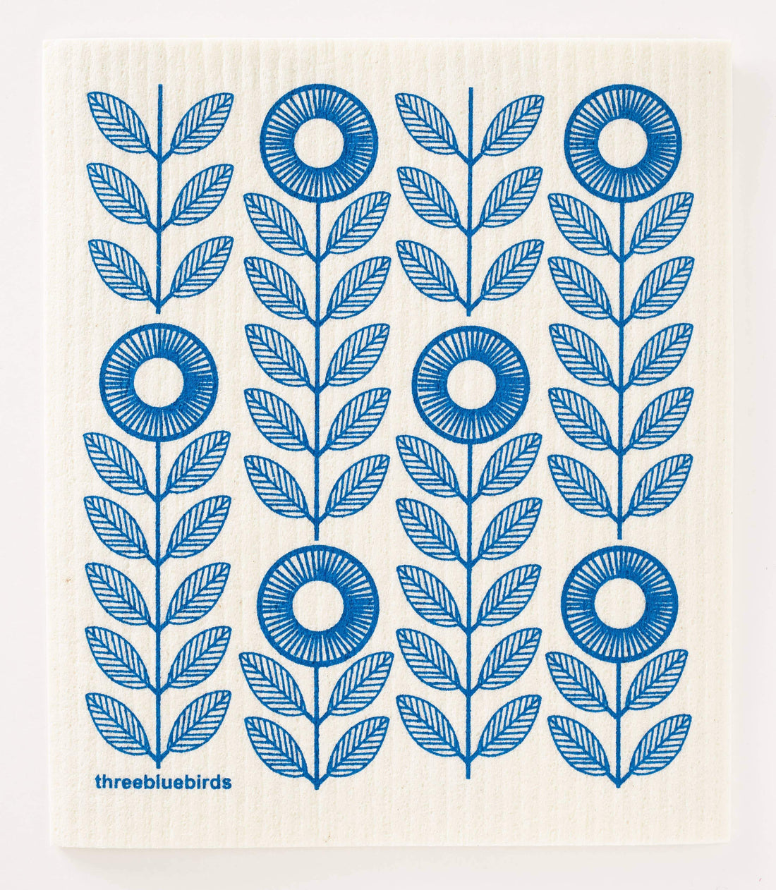 Blue Sunflowers Swedish Dishcloth - Connecticut Made!
