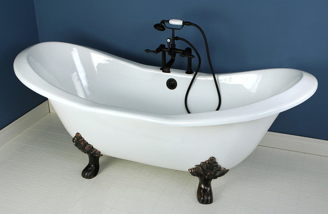 Clawfoot bathtubs add elegance and generous space for stretching out in the water