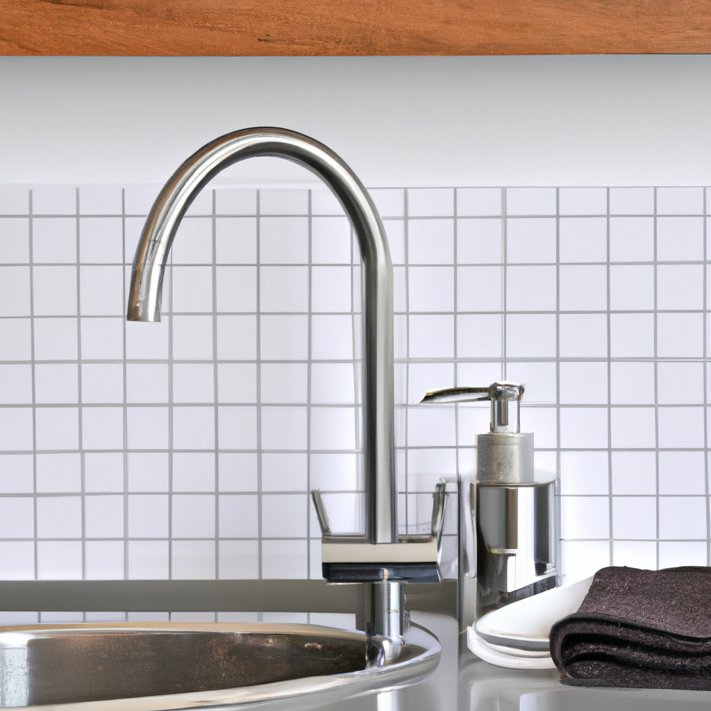 Upgrade your kitchen with this stylish sink combo featuring a soap pump and towel bar. Perfect for any modern home!