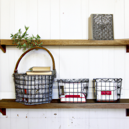 Get organized in style with our farmhouse wire baskets with handles. Perfect for any room in your home. Shop now!