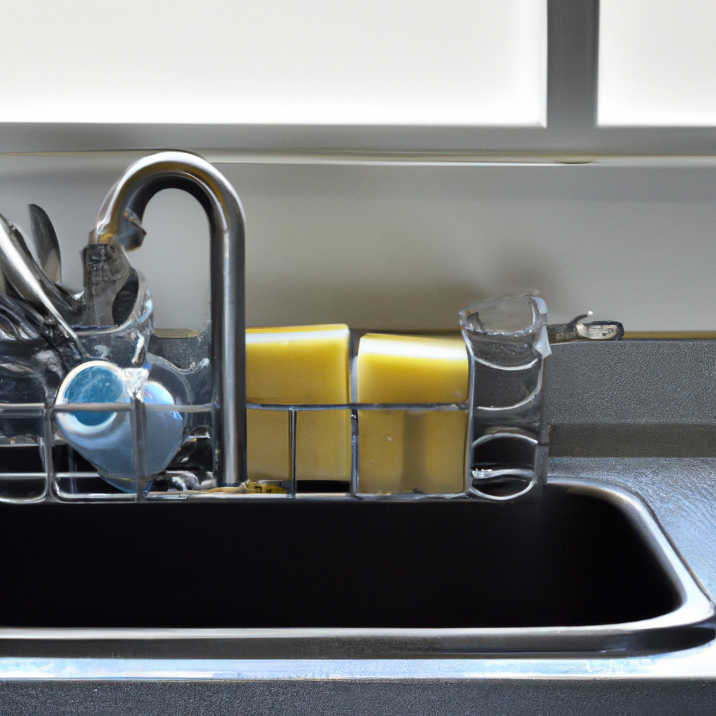 Declutter your kitchen with our metal sink caddy! Keep essentials organized and within reach. Click now for easy organization.