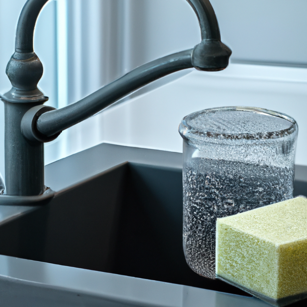 Upgrade your kitchen sink with this innovative clear soap dispenser and sponge holder combo. Say goodbye to clutter and hello to a sleek and organized space!