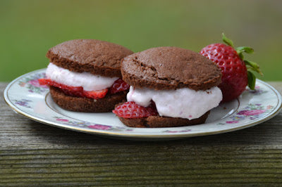 Millet Muffins filled with Strawberry Mascarpone