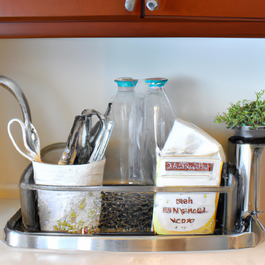 Transform your messy kitchen with a farmhouse sink organizer. Keep your counters clutter-free and your sink area tidy. Get organized now!