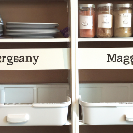 Get organized and simplify your kitchen with these easy-to-clean storage bins. Say goodbye to clutter and hello to a functional space.