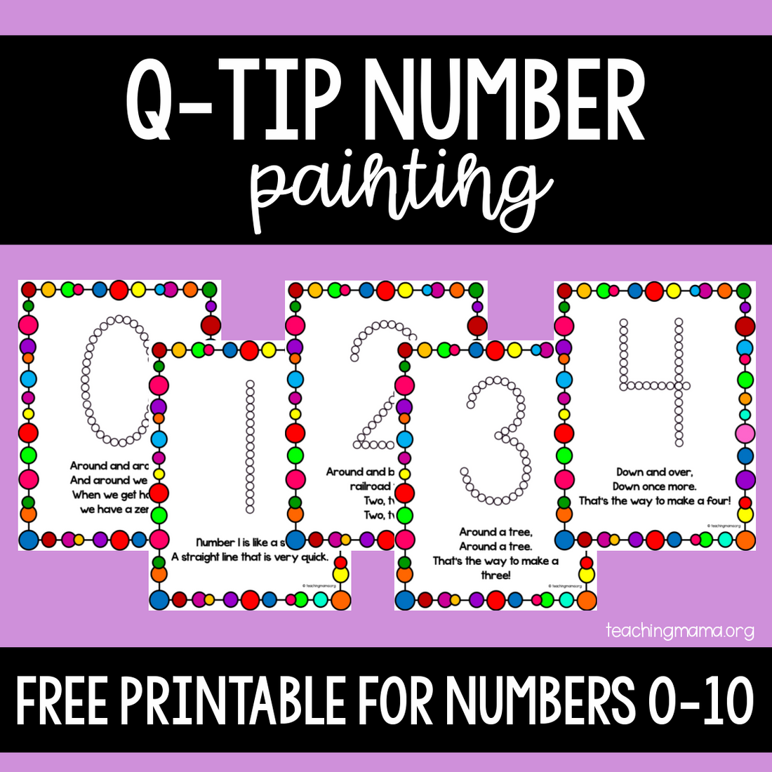 Q-Tip Number Painting Activity