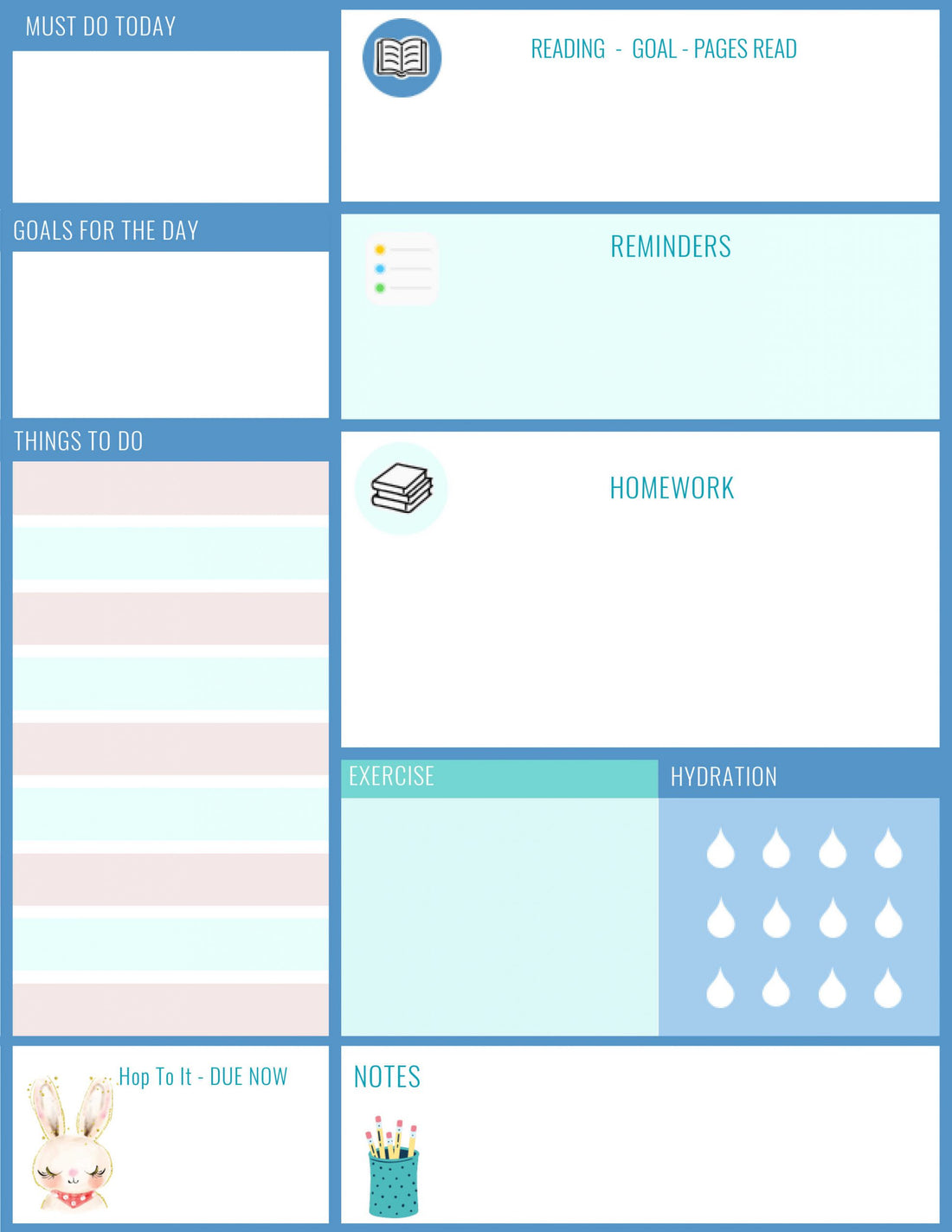 Free Daily Planner Printables For Back To School