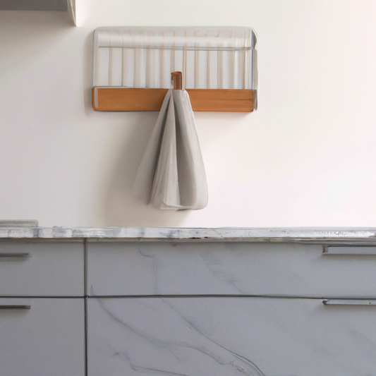 Upgrade your kitchen with a Chrome Towel Holder and Shelf to maximize space and style. Organize your essentials with ease!