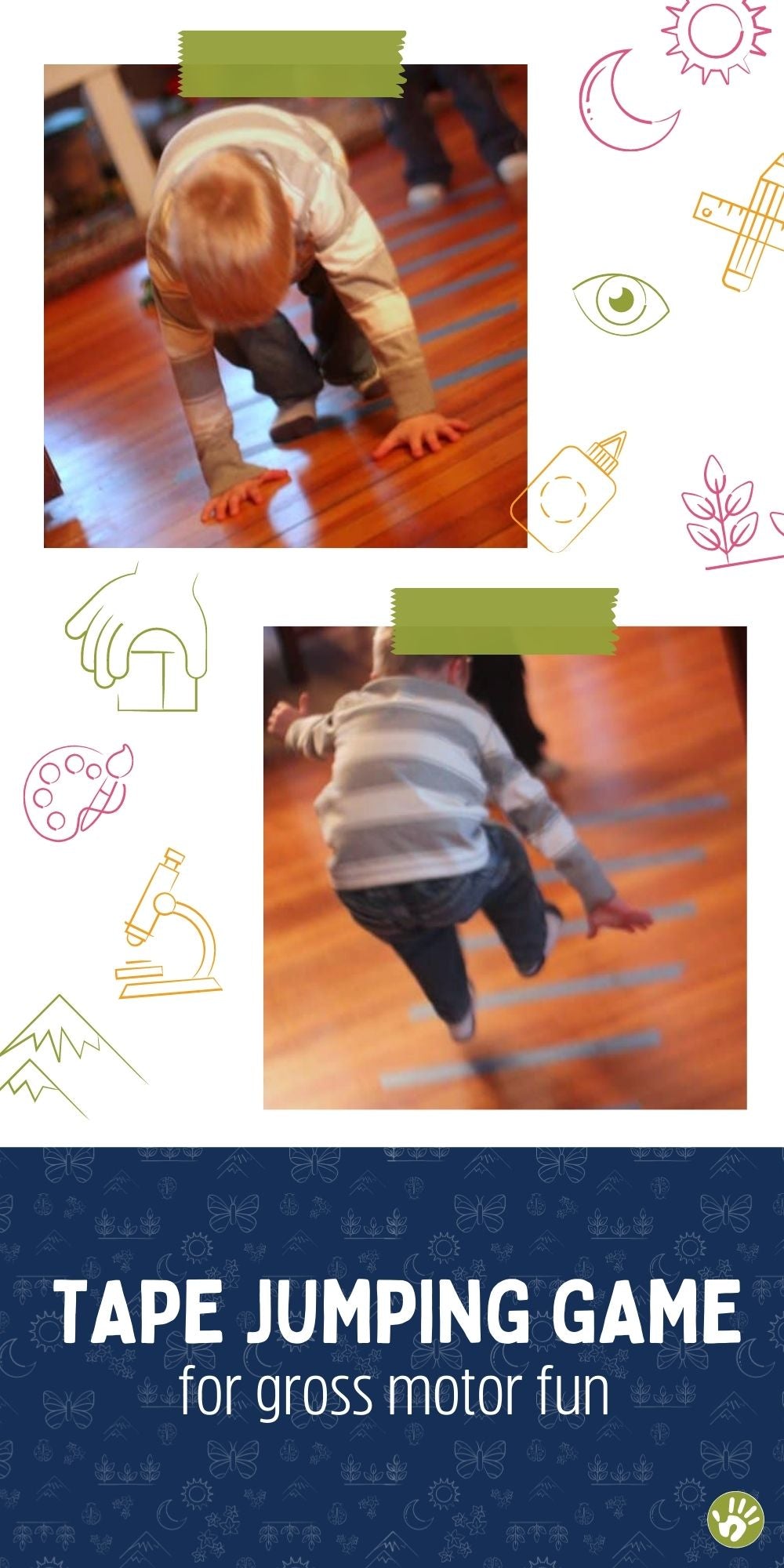 The Active Tape Jumping Game! A Quick Gross Motor Activity for Kids