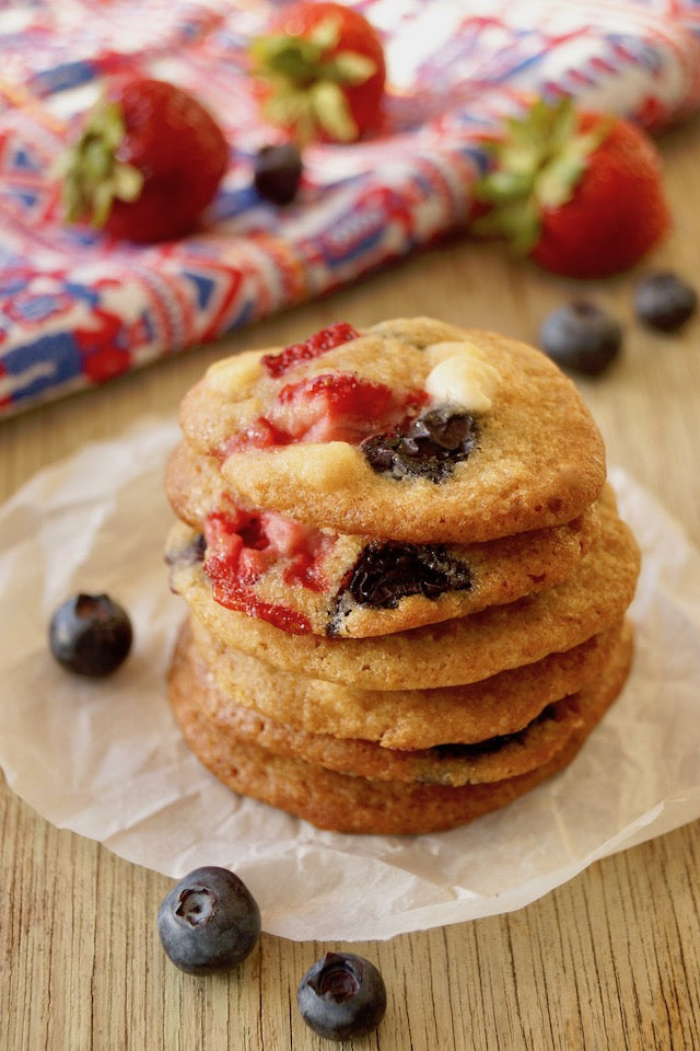 4th of July Cookies with Berries