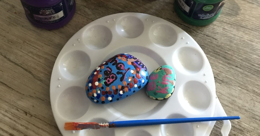 This Reader Introduced Her Toddler to Painted Rocks for an Inexpensive & Artsy Activity