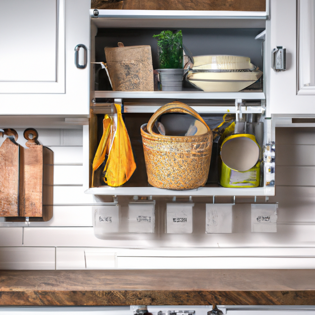 Get your kitchen organized with the Mdesign Over Cabinet Storage Basket! Maximize space and accessibility with this simple solution.