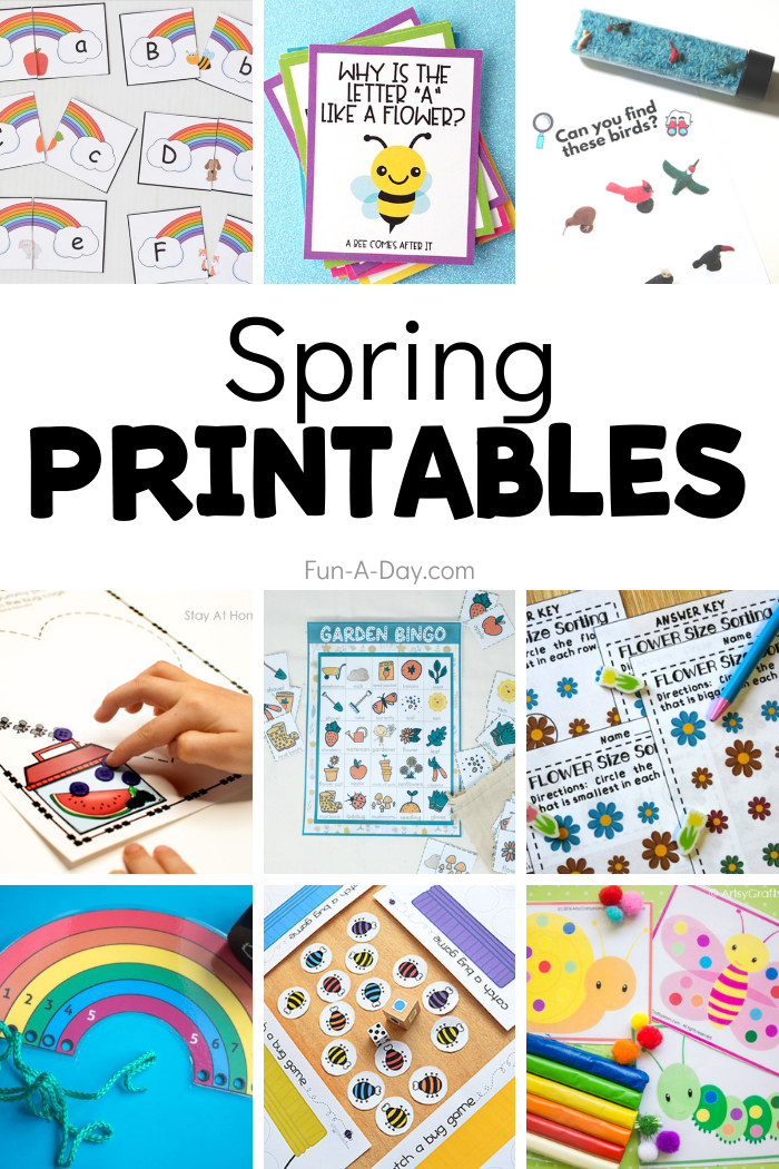 Spring Printables to Engage Little Learners