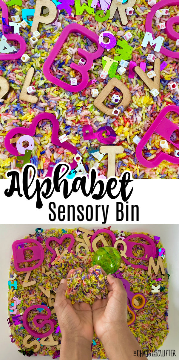 Alphabet Sensory Bin for Preschool Letter Recognition