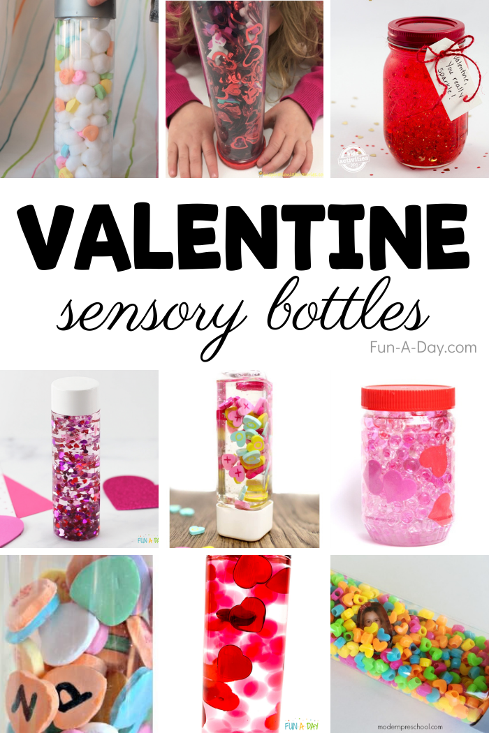Valentine Sensory Bottles and Calm Down Jars