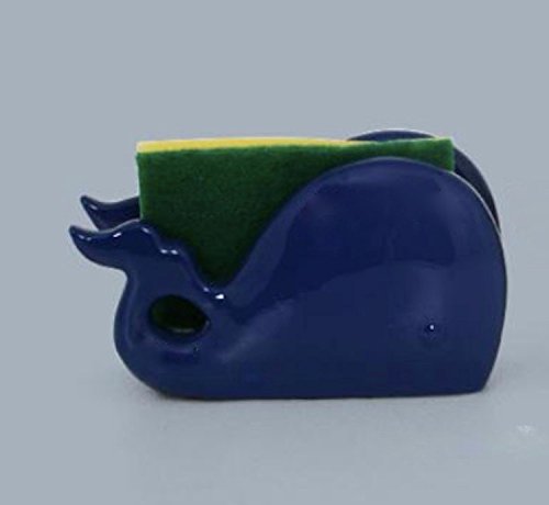 Ceramic Blue Whale Shaped Sponge Holder