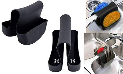 1 Excellent Quality Alazco Self Draining Saddle Style Sink Caddy, Sink Sponge Holder