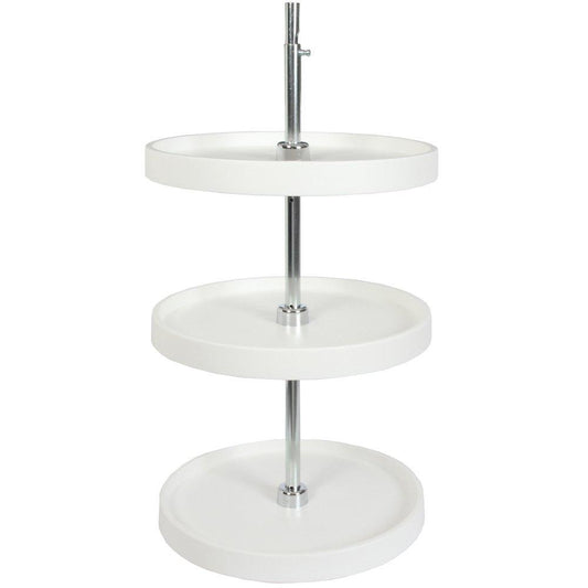 Organize with knape vogt pfn18s3t w 40 25 by 18 by 18 inch 3 tier round polymer lazy susan cabinet organizer full