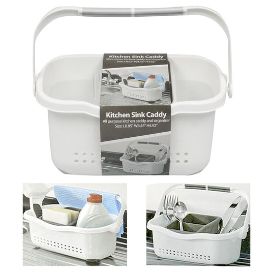 1 Kitchen Sink Caddy Sponge Holder Storage Organizer Soap Drainer Rack Strainer