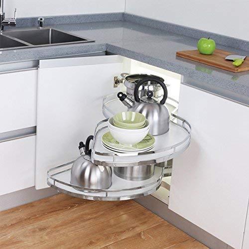 Best seller  vadania kitchen cabinet blind corner pull out organizer for 36 inch cabinet 2 tiers swing tray soft close right handed open