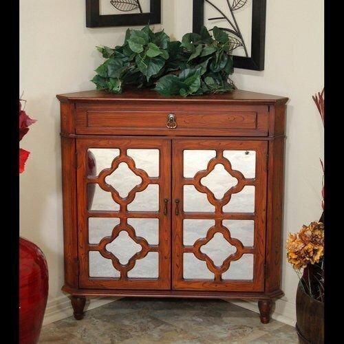 Storage organizer heather ann creations the frasera collection contemporary style wooden double door floor storage living room corner cabinet with 1 drawer cherry
