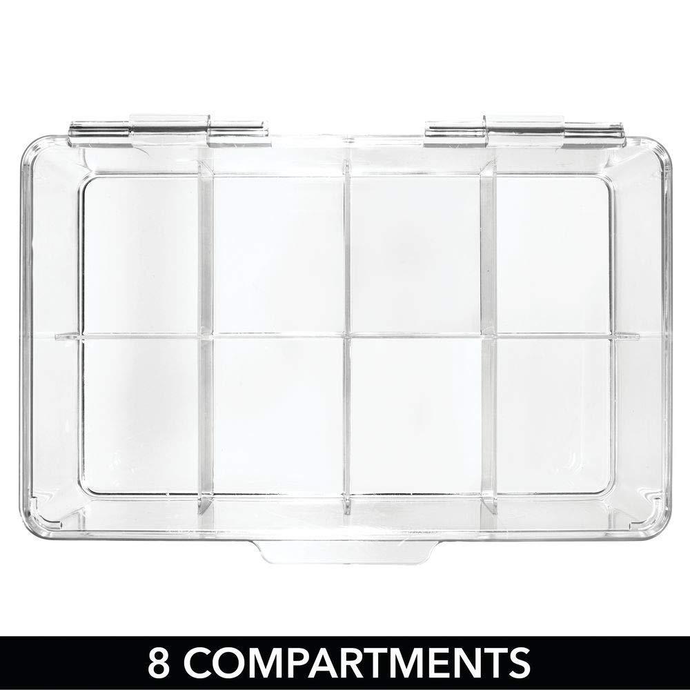 Home stackable plastic tea bag holder storage bin box for kitchen cabinets countertops pantry organizer holds beverage bags cups pods packets condiment accessories clear