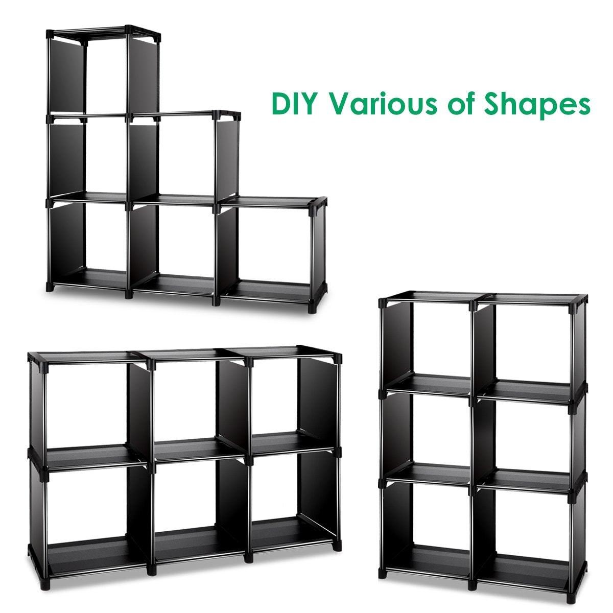 Amazon tomcare cube storage 6 cube closet organizer shelves storage cubes organizer cubby bins cabinets bookcase organizing storage shelves for bedroom living room office black