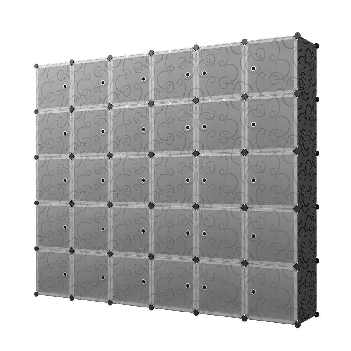 Amazon best kousi cube organizer storage cubes organizers and storage storage cube cube storage shelves cubby shelving storage cabinet toy organizer cabinet black 30 cubes