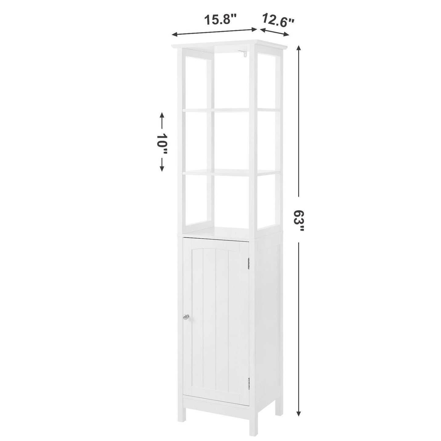 Purchase vasagle floor cabinet multifunctional bathroom storage cabinet with 3 tier shelf free standing linen tower wooden white ubbc63wt