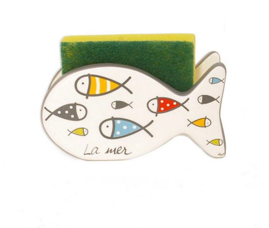 Ceramic La Mer Fish Shaped Sponge Holder