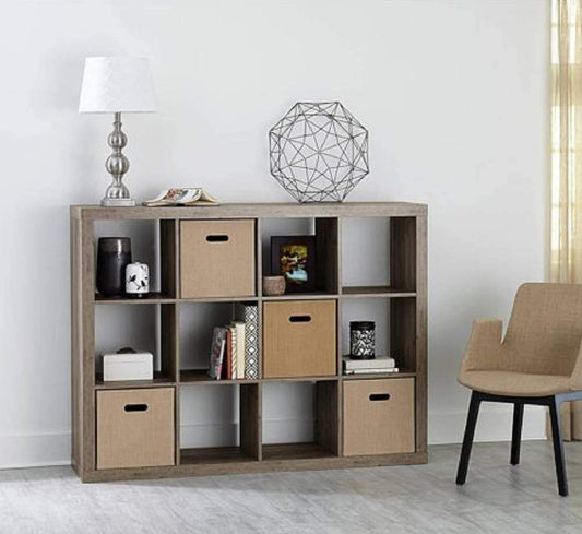 Exclusive better homes and gardens bookshelf square storage cabinet 4 cube organizer weathered white 4 cube rustic gray 12 cube