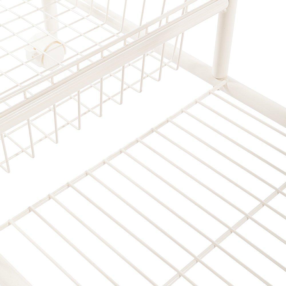 Storage wire shelve rack shelf adjustable cabinet closet unity cart garage storage for pots pans wine dishes storage organizer bathroom bedroom kitchen white 6 lattices