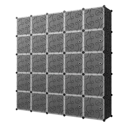 Storage organizer kousi cube organizer storage cubes organizers and storage storage cube cube storage shelves cubby shelving storage cabinet toy organizer cabinet black 25 cubes